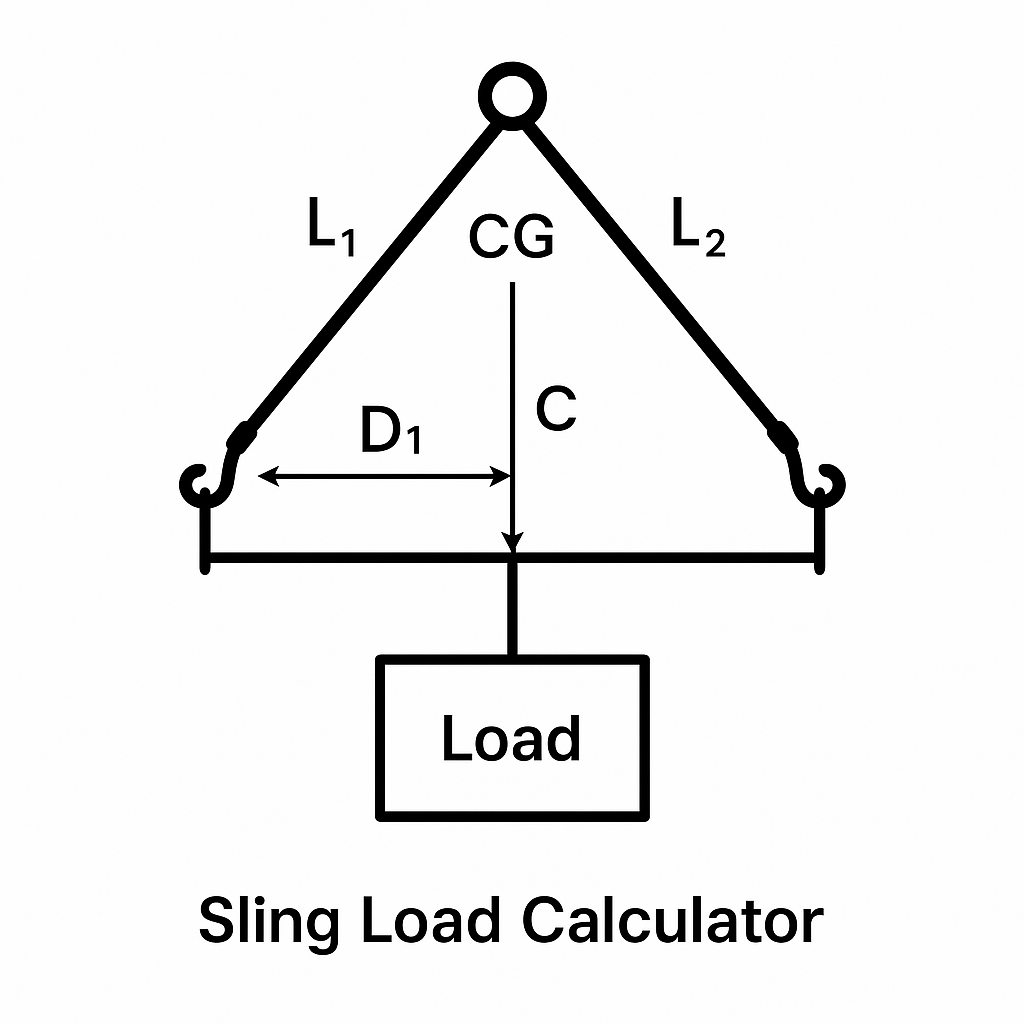 Sling load diagram
